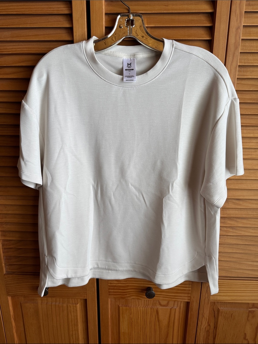 Members Mark Boxy Tee in Cream
